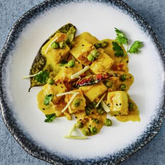 Paneer mit Ingwer und Kokos Paneer mit Ingwer und Kokos