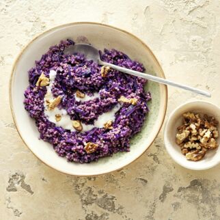 Hirsotto mit Rotkohl Hirsotto mit Rotkohl