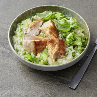 Spitzkohl-Risotto mit Lachs Spitzkohl-Risotto mit Lachs