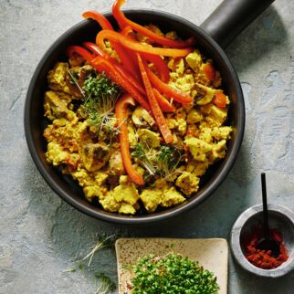 Rührtofu mit Paprika