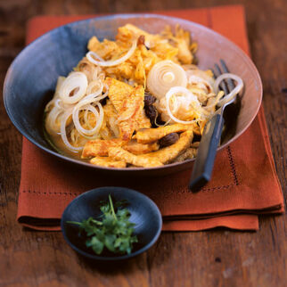 Currykraut mit Putenstreifen