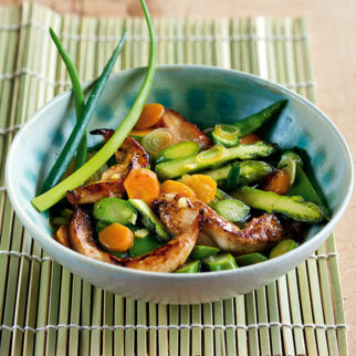 Grüner Spargel-Hähnchen-Wok Grüner Spargel-Hähnchen-Wok