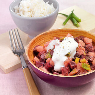 Rote-Bete-Gemüse mit Birnen Rote-Bete-Gemüse mit Birnen