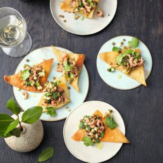 Wan-Tans mit Krabbensalat Wan-Tans mit Krabbensalat