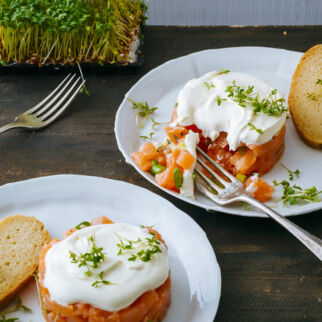 Lachs-Tatar mit Limettencreme