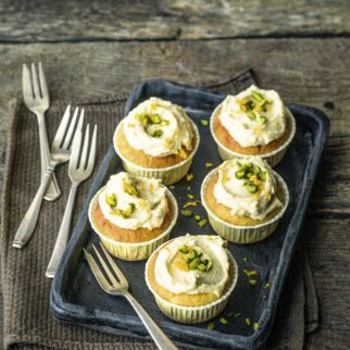 Orangen-Pistazien-Cupcakes Orangen-Pistazien-Cupcakes