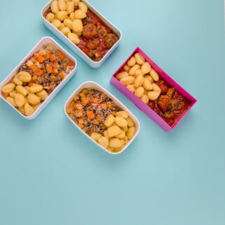 Hackfleisch-Festivalmit Gnocchi und Kürbis