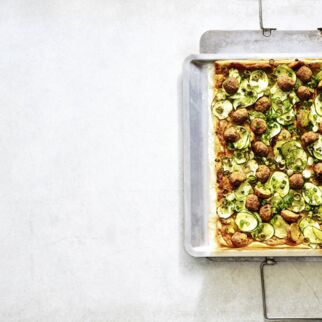 Blätterteigtarte mit Falafel