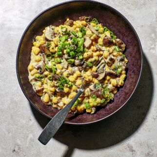 K&uuml;rbissp&auml;tzle-Champignon-Pfanne