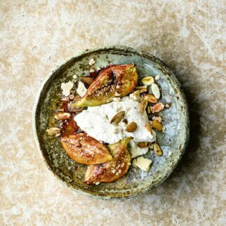 Labaneh mit Feigen und Halva Labaneh mit Feigen und Halva