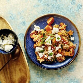 Kürbis-Reissalat mit Feta