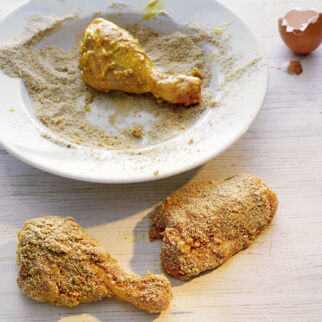 Hähnchenkeulen mit Knusperkruste Hähnchenkeulen mit Knusperkruste