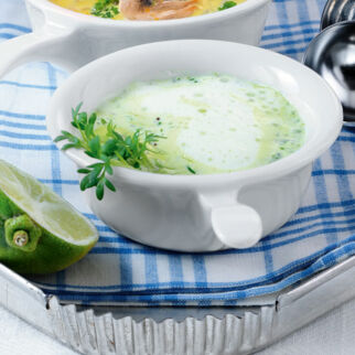 Limetten-Kräuter-Schaum Limetten-Kräuter-Schaum