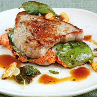 Gefüllte Schweinesteaks mit Ricotta Gefüllte Schweinesteaks mit Ricotta