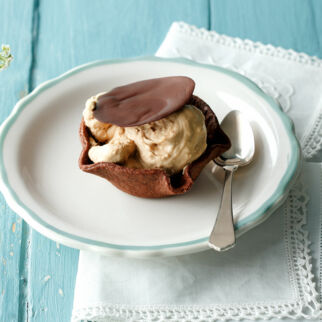 Espressocreme im Kekskörbchen Espressocreme im Kekskörbchen