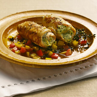 Kaninchen-Involtini mit Ricottaf&uuml;llung