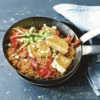 Bulgurpfanne mit Feta Bulgurpfanne mit Feta