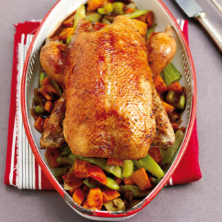 Ente mit Süsskartoffelfüllung
