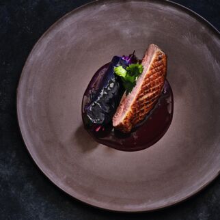 Entenbrust mit Rotkohlrollen Entenbrust Rotkohl Ingwer