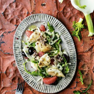 Gegrillte Calamaretti auf Fenchelsalat Gegrillte Calamaretti auf Fenchelsalat