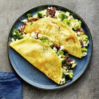 Pfannkuchen mit Brokkoli-Füllung
