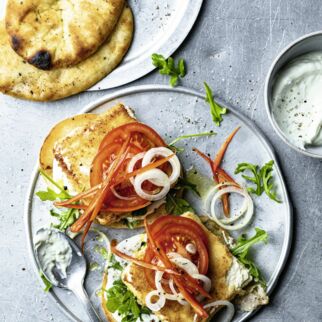 Burger mit Feta und Rucola Burger mit Feta und Rucola