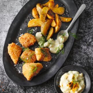 Fish & Chips mit Gurkenremoulade