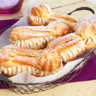 Eclairs mit Mokkacreme