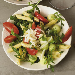 Nudelsalat mit Melone Nudelsalat mit Melone