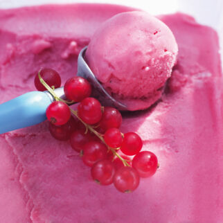 Johannisbeersorbet mit Cassis Johannisbeersorbet mit Cassis
