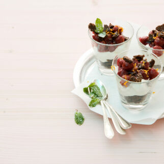 Trifle mit Sauerkirschen
