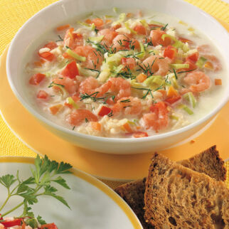 Reissuppe mit Tomaten Reissuppe mit Tomaten