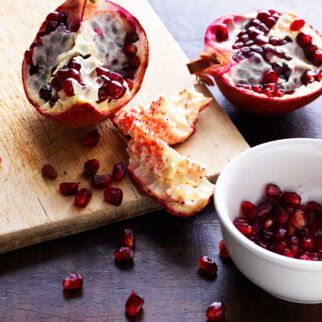 Rosenkohlpfanne mit Lamm und Granatapfel Rosenkohlpfanne mit Lamm und Granatapfel