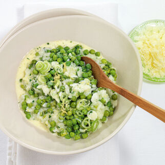 Reis mit Zitronenerbsen Reis mit Zitronenerbsen