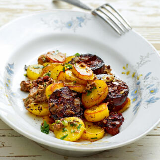 Bratne Blut- und Leberwurscht Bratne Blut- und Leberwurscht