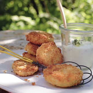 Panierte Kohlrabischnitzel Panierte Kohlrabischnitzel