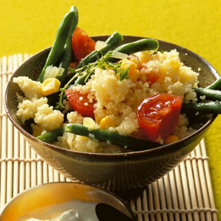 Couscous mit grünen Bohnen