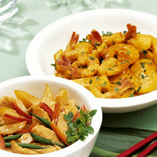 Marinierte Garnelen mit Kartoffeln Marinierte Garnelen mit Kartoffeln