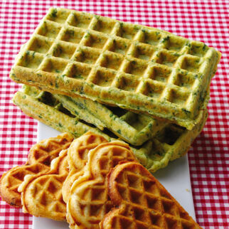 Spinatwaffeln