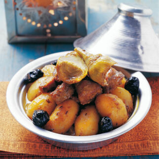 Lammtajine mit Kartoffeln und Oliven