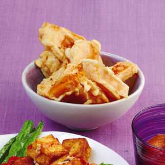 Kürbis in Tempura-Teig Kürbis in Tempura-Teig