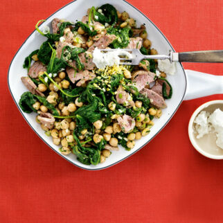 Lammtopf mit Kichererbsen und Spinat Lammtopf mit Kichererbsen und Spinat