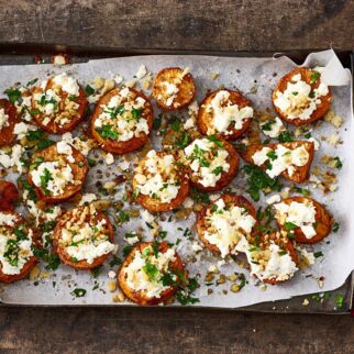 S&uuml;&szlig;kartoffel-Feta-Taler