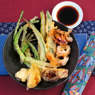 Tintenfisch-Gemüse-Tempura Tintenfisch-Gemüse-Tempura
