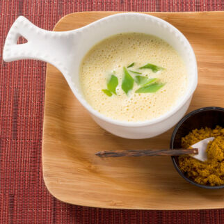 Lauchsauce mit Koriander und Curry