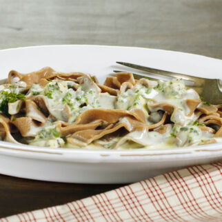 Kakaonudeln mit Gorgonzolasauce Kakaonudeln mit Gorgonzolasauce