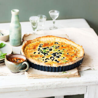 Parmesan-Oliven-Tarte