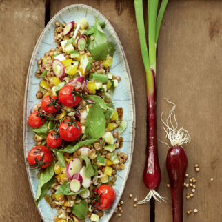 Linsensalat mit Basilikum Linsensalat mit Basilikum