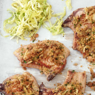 Schweinekoteletts mit Meerrettichkruste Schweinekoteletts mit Meerrettichkruste