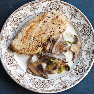 Putenschnitzel mit Pilzen Putenschnitzel mit Pilzen